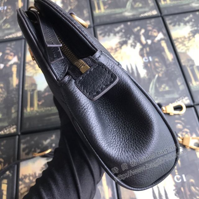 Gucci包 古馳女包 524620黑皮 Gucci新款手提包  gudj1082